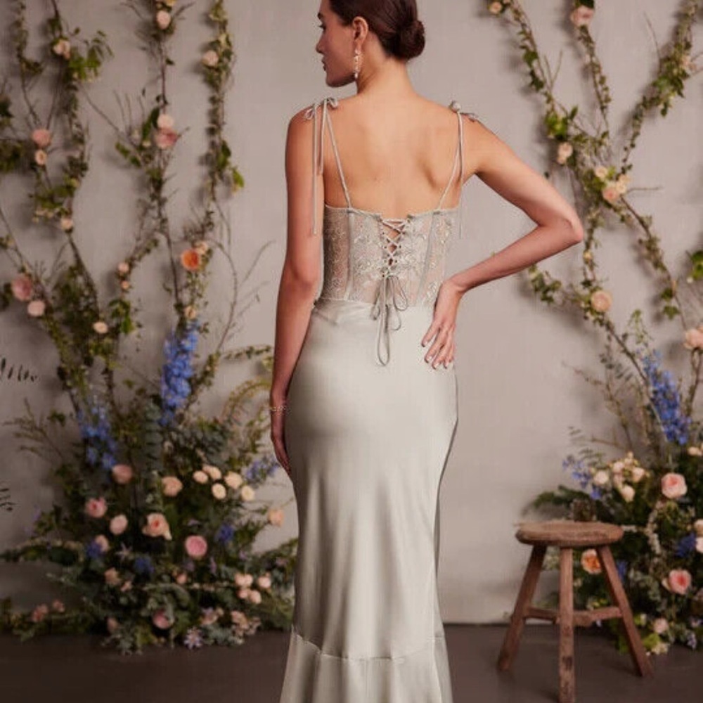 V. Chapman Calla Lily Dress in sage - Perfect condition - Picture 3 of 7